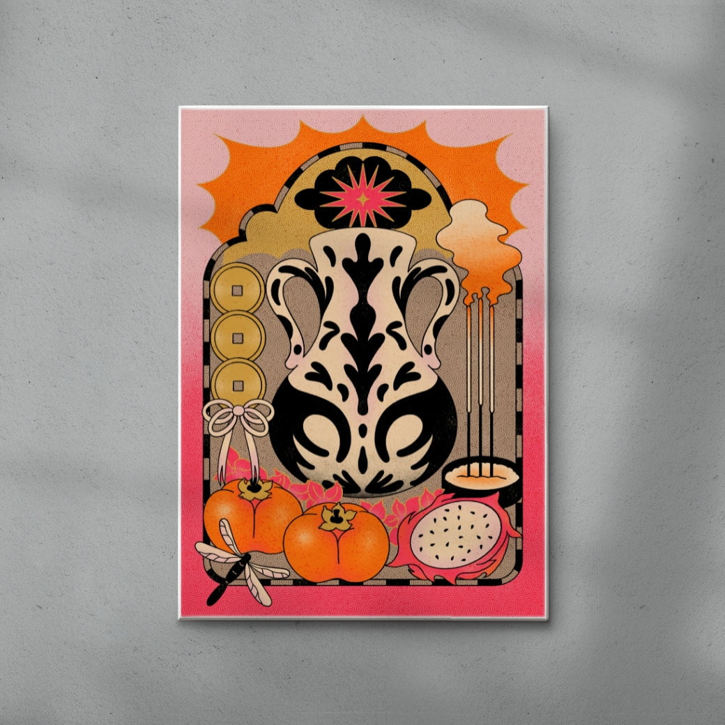 Rituals contemporary wall art print by Erica Lee - sold by DROOL