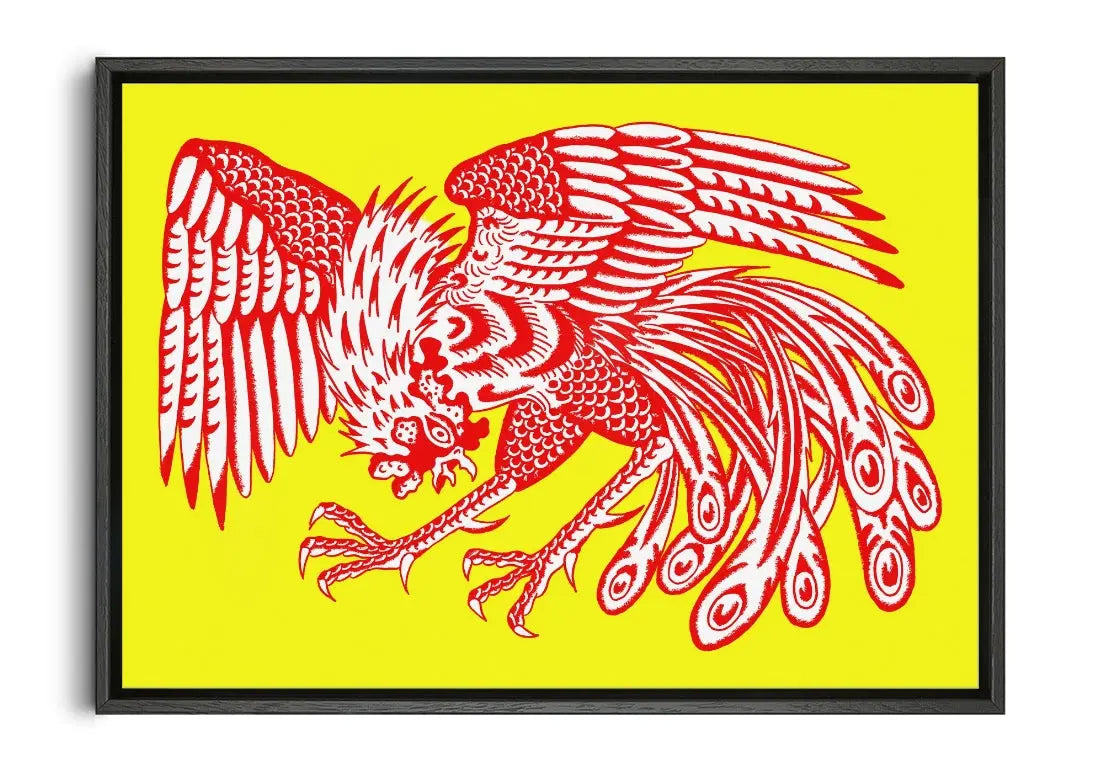 雞 Rooster contemporary canvas print by Lanceleee - sold by DROOL