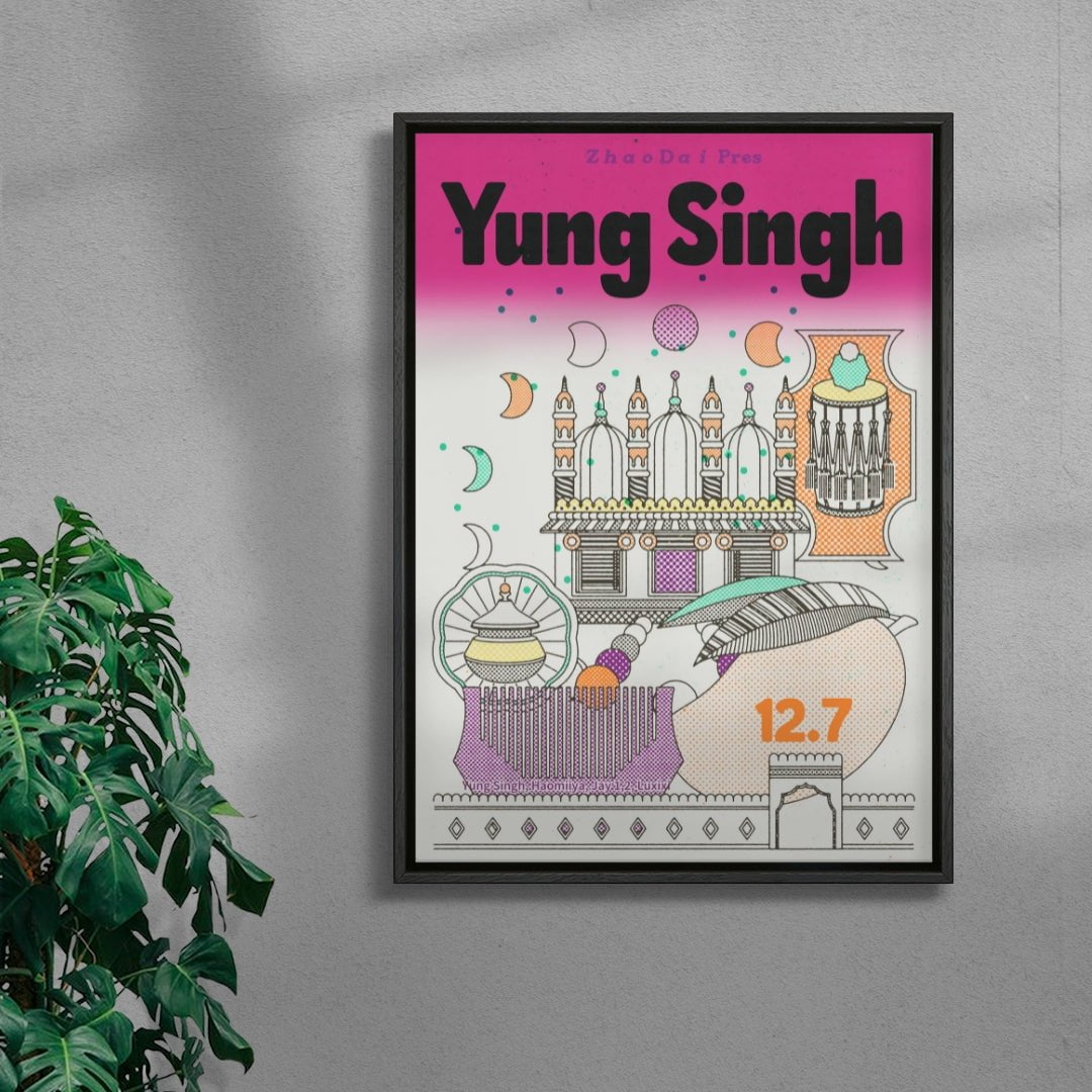 Zhao Dai pres. Yung Singh contemporary wall art print by MENSLIES - sold by DROOL