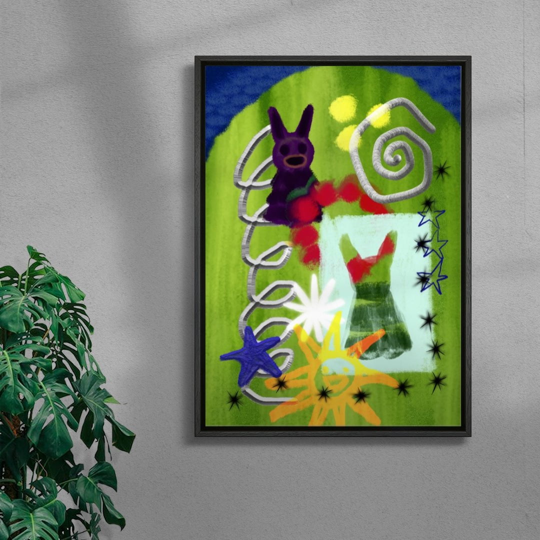 I've Got Something to Tell You contemporary canvas art print by mareykrap - sold by DROOL