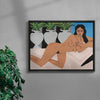 Figure In Repose no 3 contemporary wall art print by Colby Edwards - sold by DROOL
