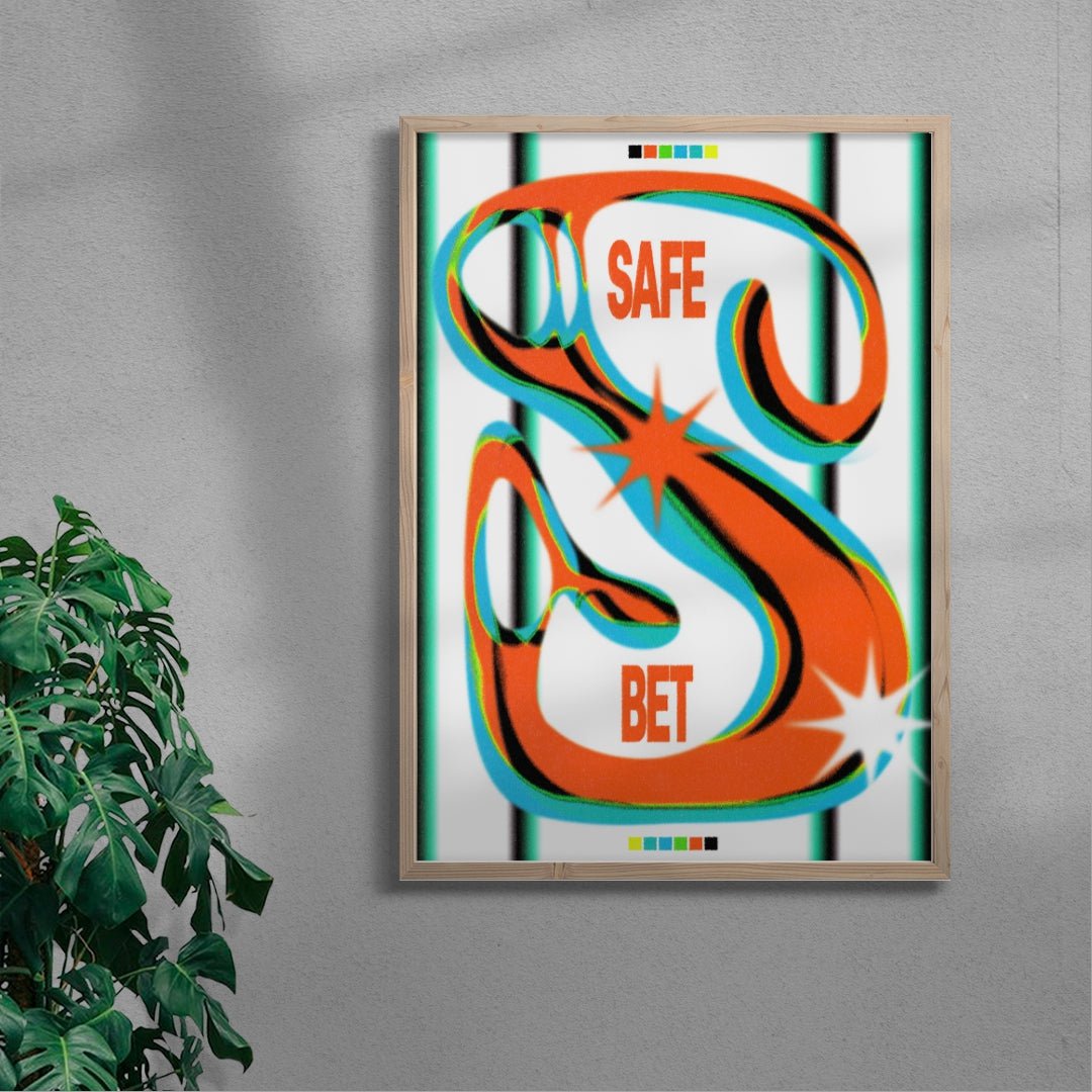 SAFE BET contemporary wall art print by Sheyi Adebayo - sold by DROOL