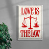 Love is the Law contemporary wall art print by Utsav Verma - sold by DROOL