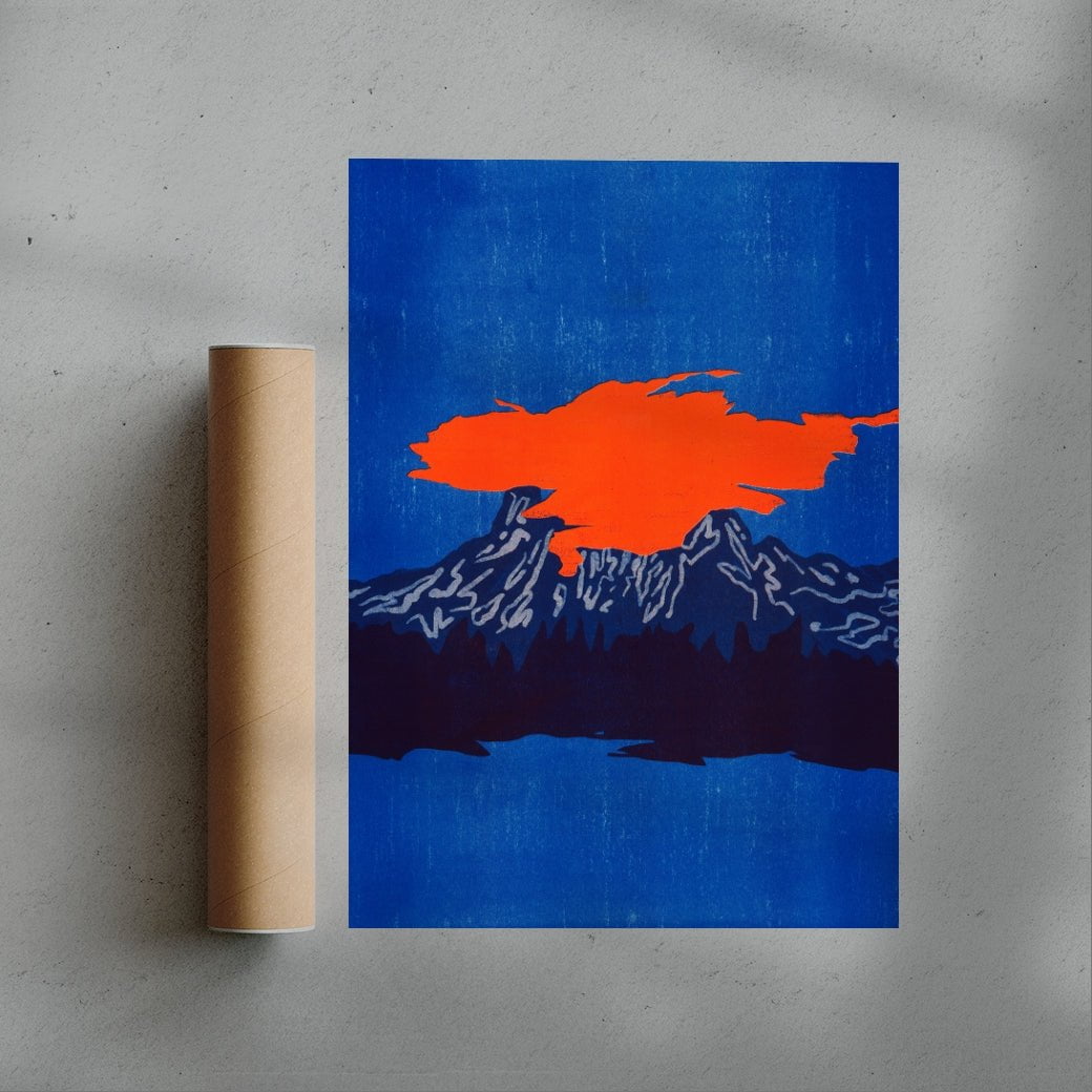 Volcano contemporary wall art print by Lily Kong - sold by DROOL