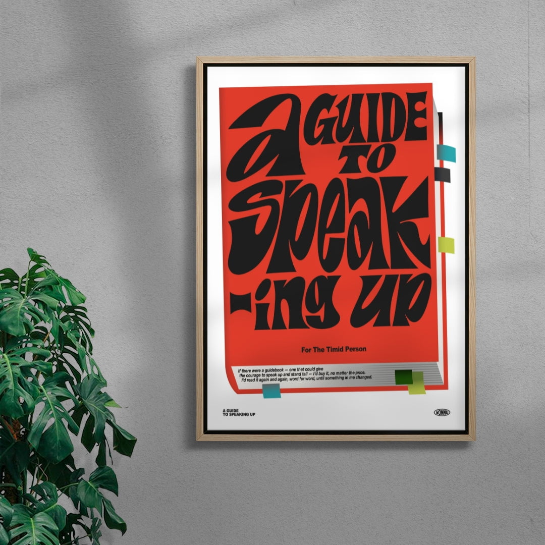 A Guide to speaking up contemporary wall art print by Wonnu - sold by DROOL
