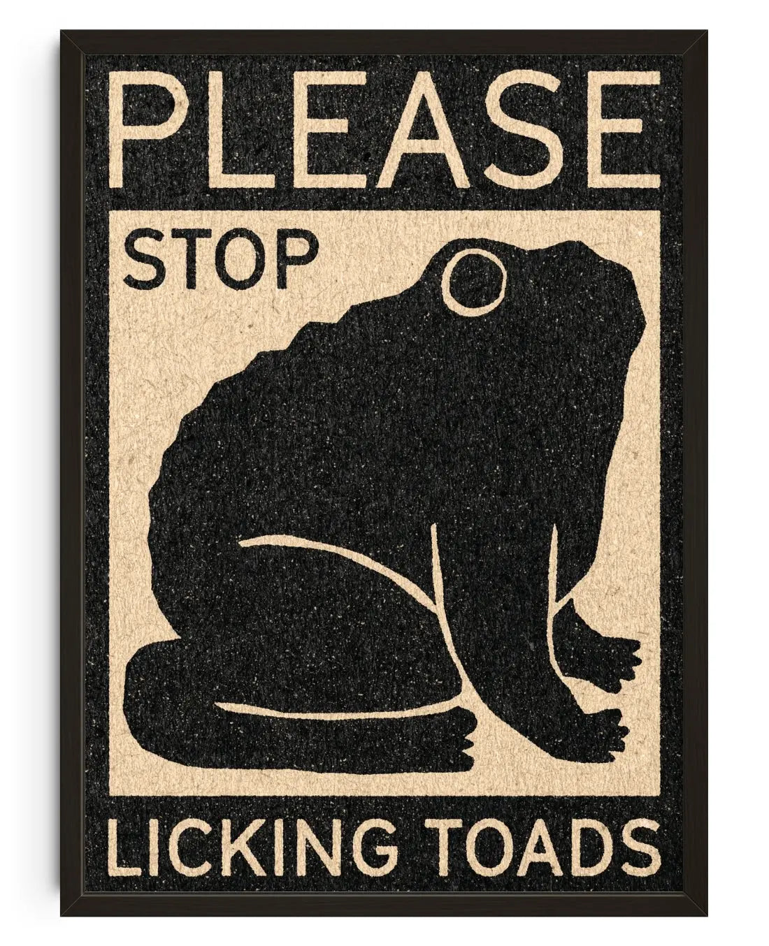 Please Stop Licking Toads contemporary art print by David Schmitt - sold by DROOL