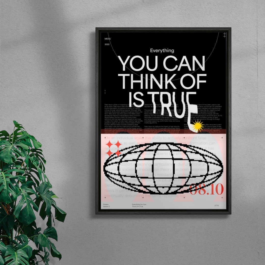 Everything Is True contemporary wall art print by MEDG - sold by DROOL