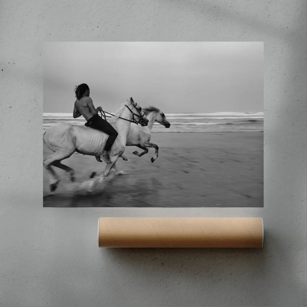 Beach Gallop contemporary wall art print by Korbinian Grad - sold by DROOL