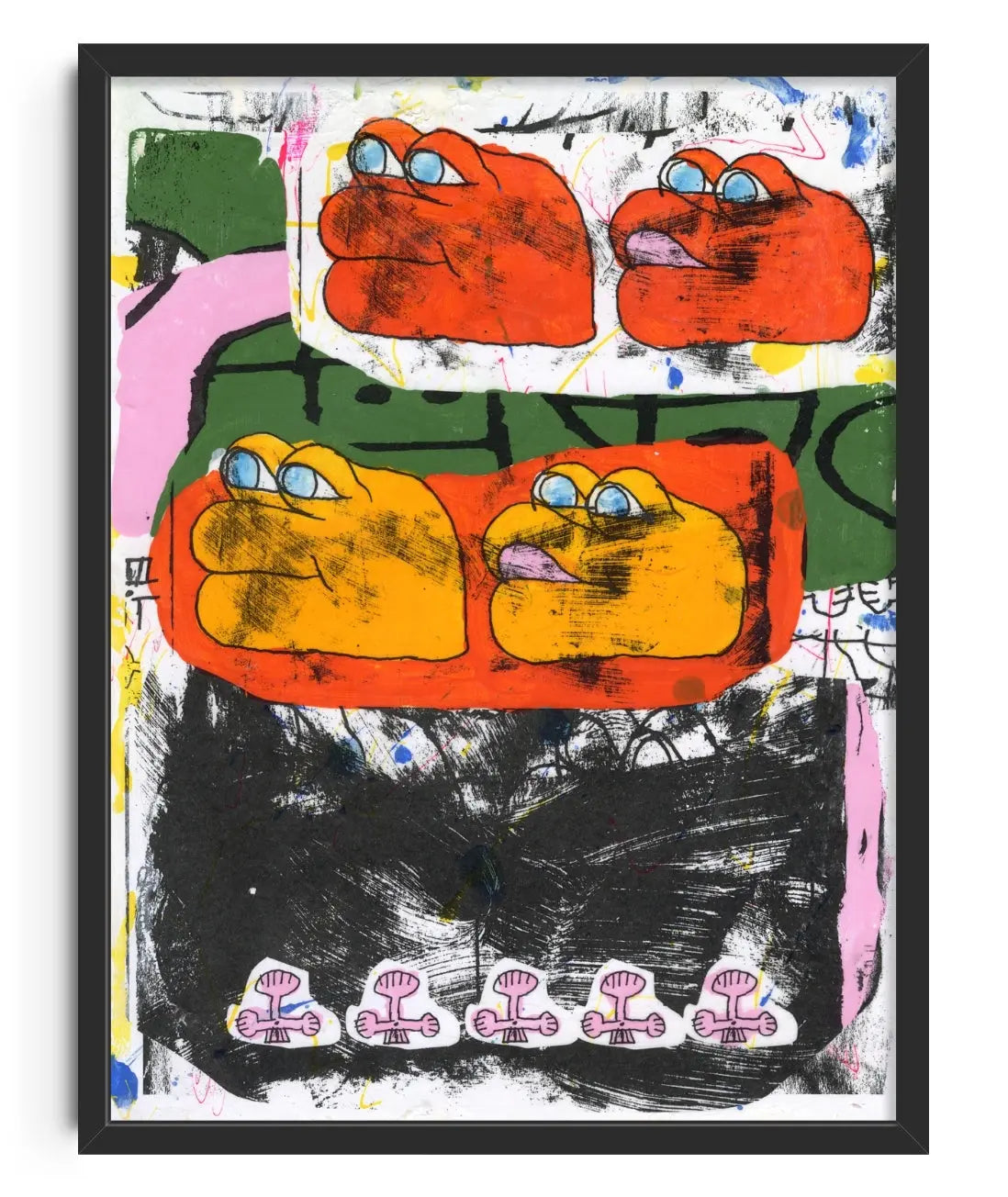 Two Toads & Two Toads contemporary art print by Patrick Kyle - sold by DROOL