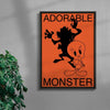 Adorable Monster contemporary wall art print by Sven Silk - sold by DROOL