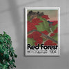 Red Forest contemporary wall art print by George Kempster - sold by DROOL