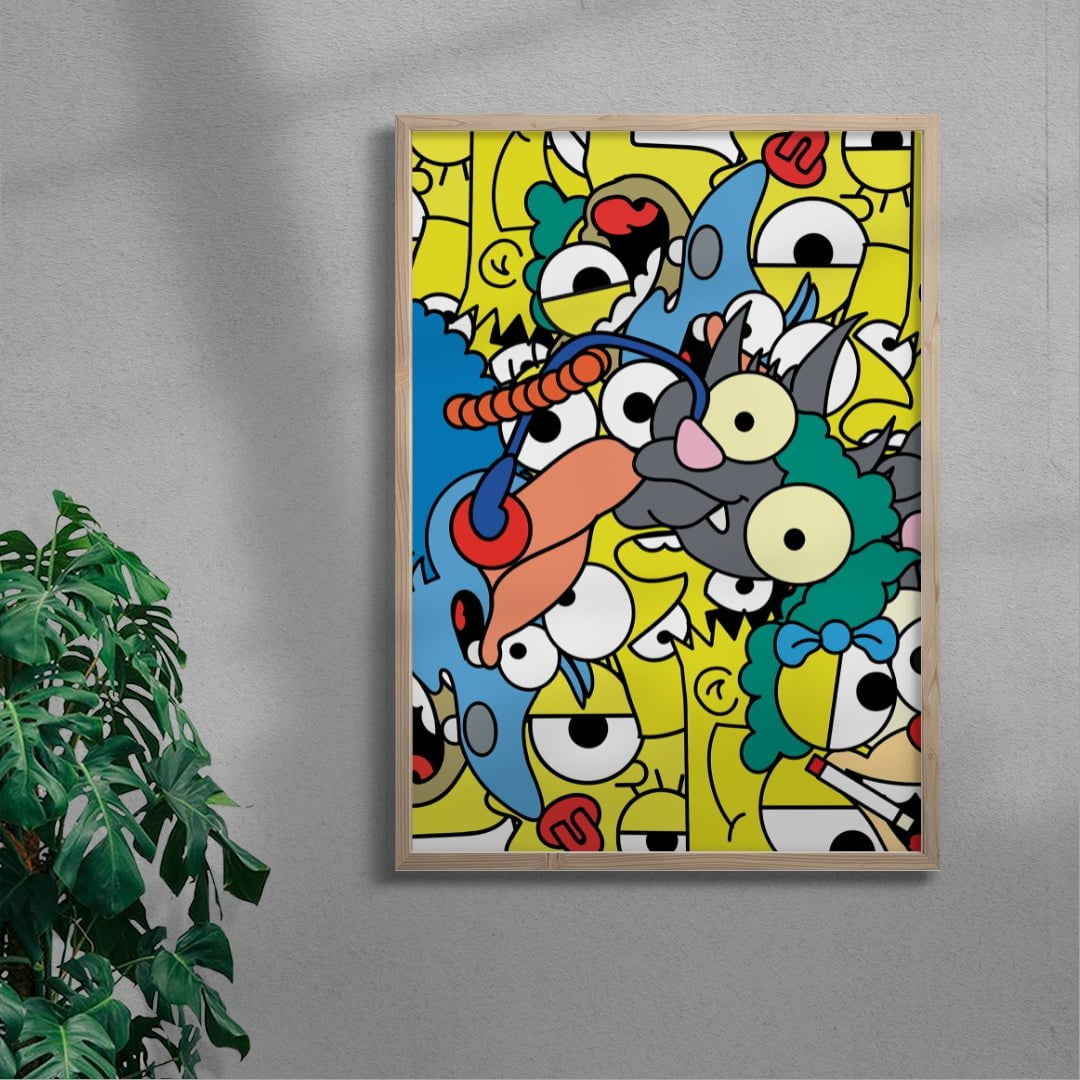 Simpson Megamixed contemporary wall art print by Ignorance1 - sold by DROOL