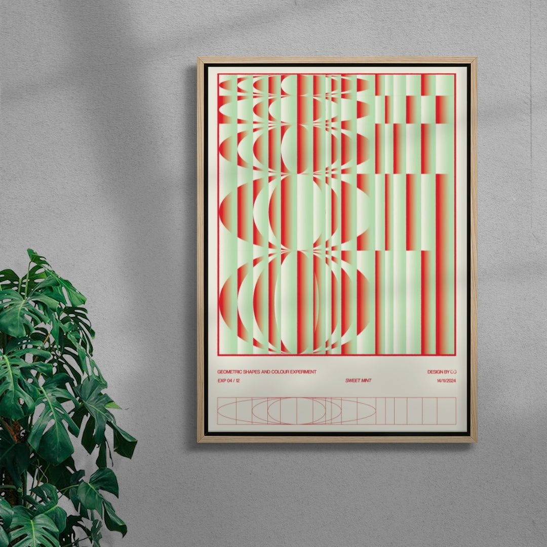 Sweet Mint contemporary wall art print by Coveposter - sold by DROOL