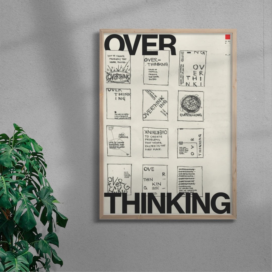 Overthinking contemporary wall art print by Mirza Talovic - sold by DROOL