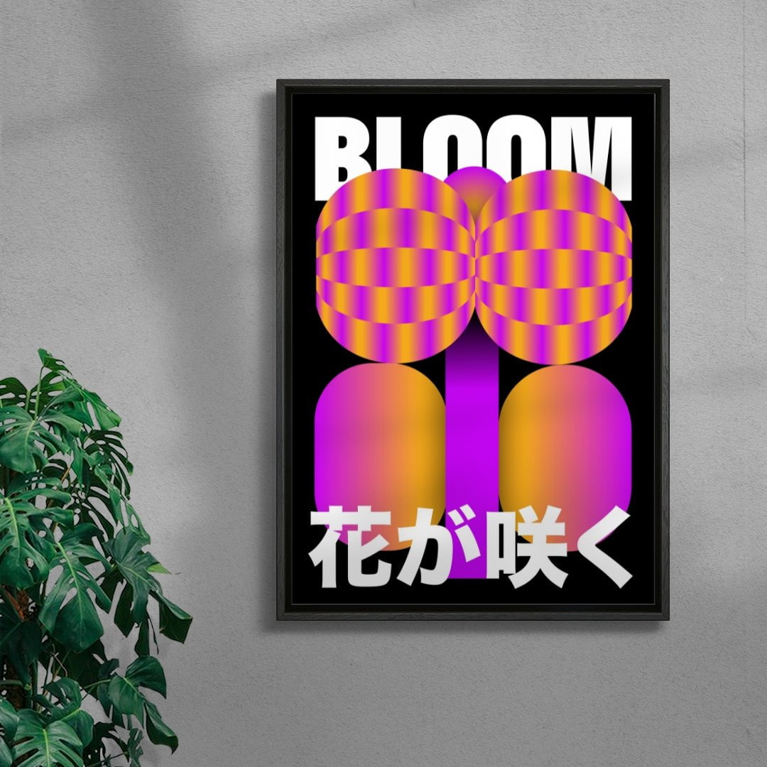 In Bloom contemporary wall art print by Petra - sold by DROOL