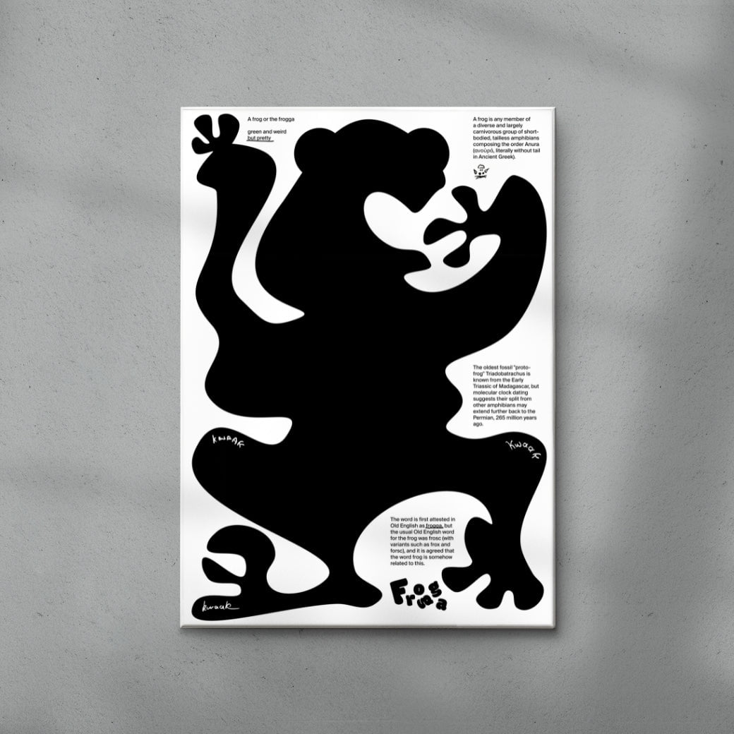 Frogga contemporary wall art print by Mikhail Lychkovskiy - sold by DROOL