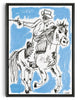 Load image into Gallery viewer, Cowboy Chase contemporary wall art print by Caitlin Flood-Molyneux - sold by DROOL