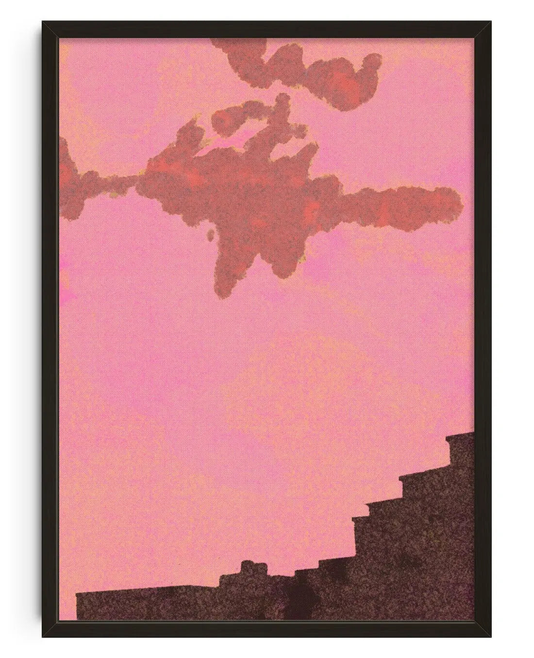 Bubblegum sunset contemporary art print by Lily Kong - sold by DROOL