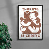 Sharing Is Caring contemporary wall art print by Eric Schwarz - sold by DROOL
