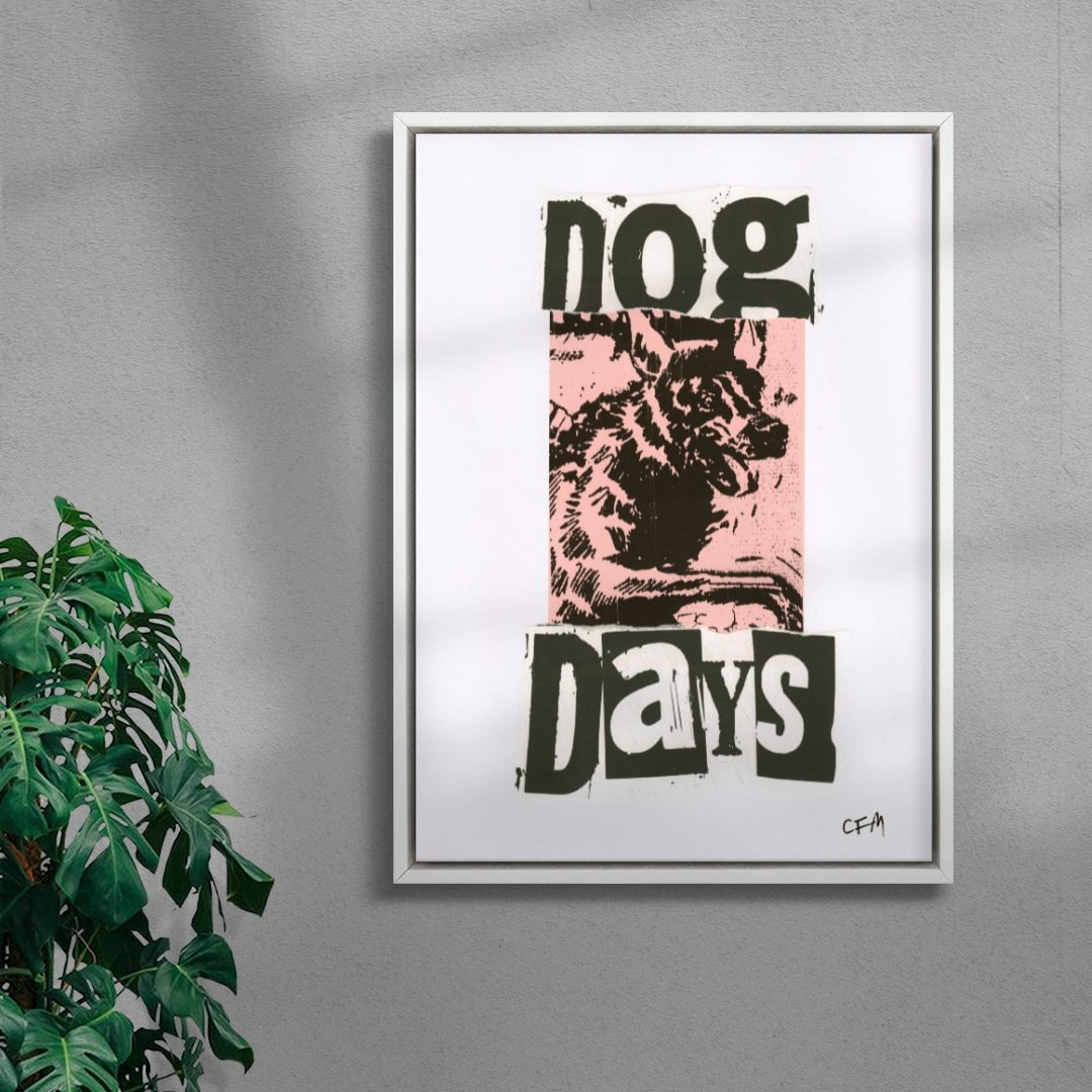 Dog Days contemporary wall art print by Caitlin Flood-Molyneux - sold by DROOL