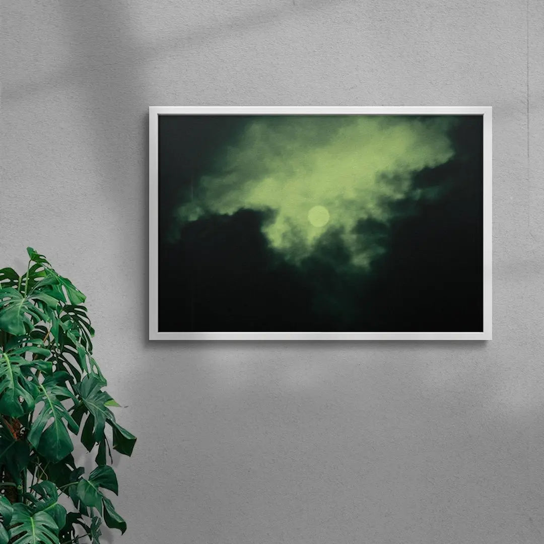 Veiled Moon contemporary wall art print by Omar Belattar - sold by DROOL