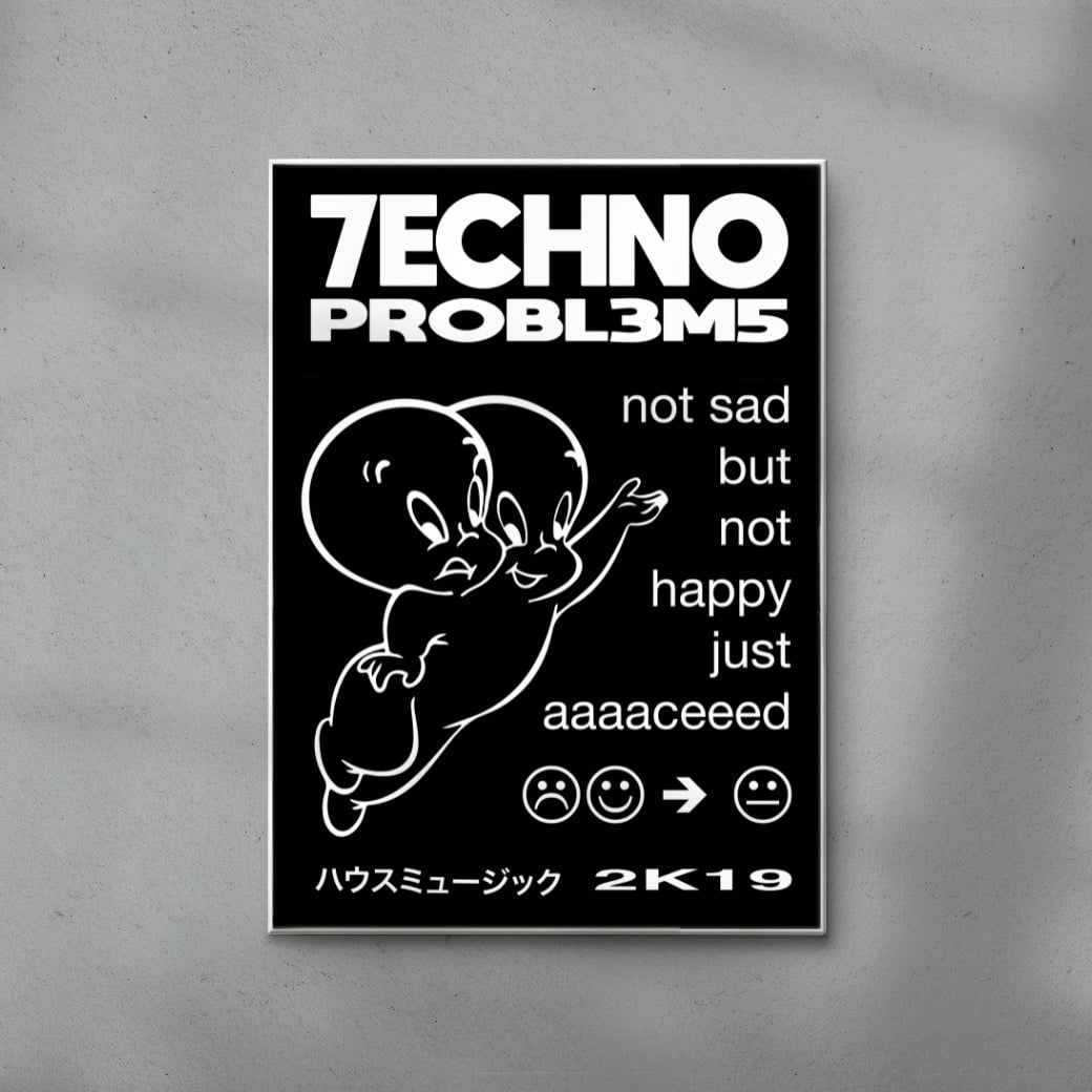 TECHNO PROBLEMS contemporary wall art print by Ignorance1 - sold by DROOL