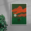 Emerald Midnight contemporary wall art print by Lily Kong - sold by DROOL
