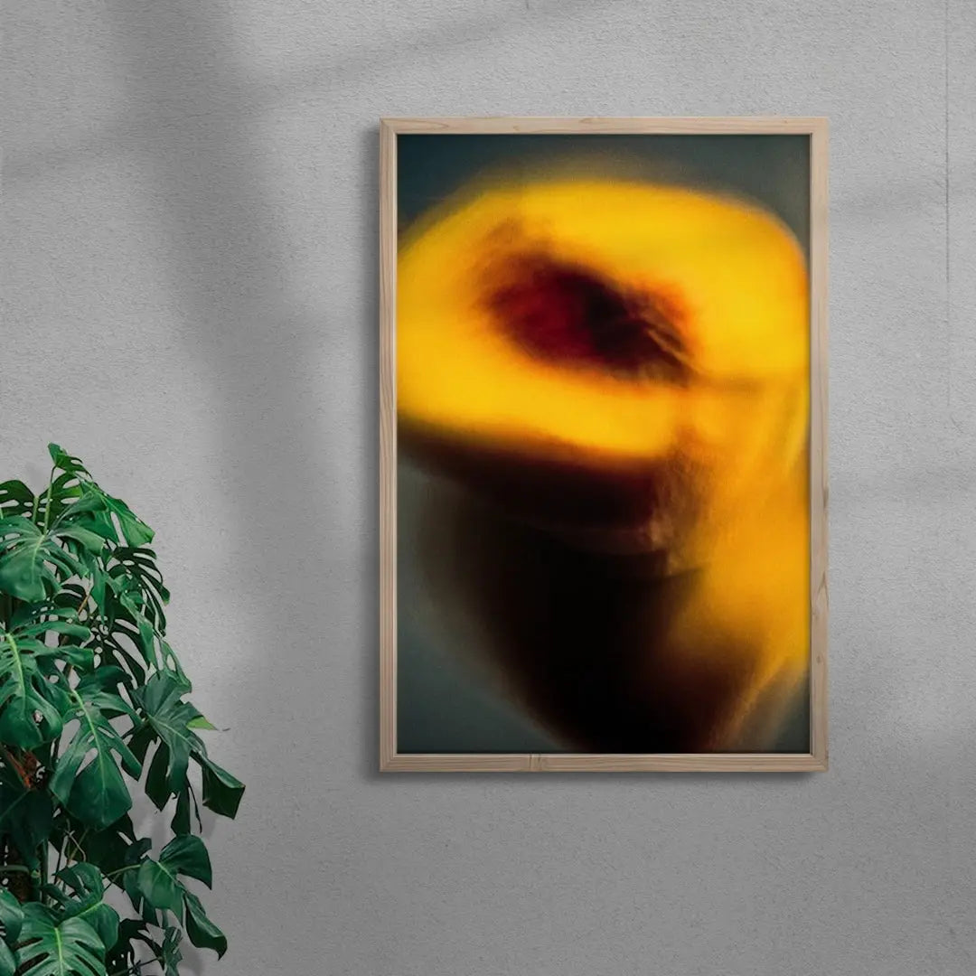 Golden Peach contemporary wall art print by Omar Belattar - sold by DROOL