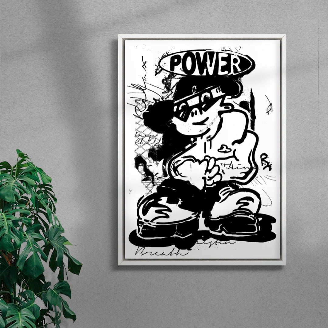 Power contemporary wall art print by Amelie Goeppel - sold by DROOL