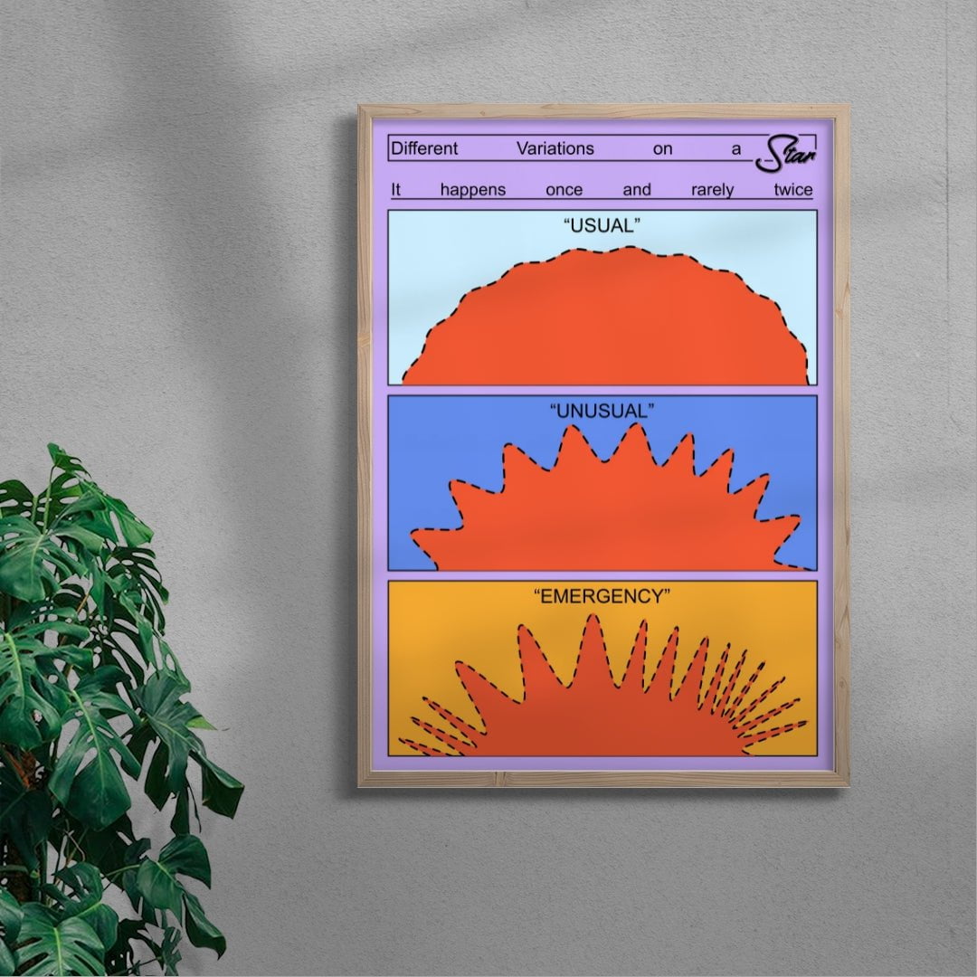 VARIATIONS ON A STAR contemporary wall art print by Ricardo Schultz Ferraro - sold by DROOL
