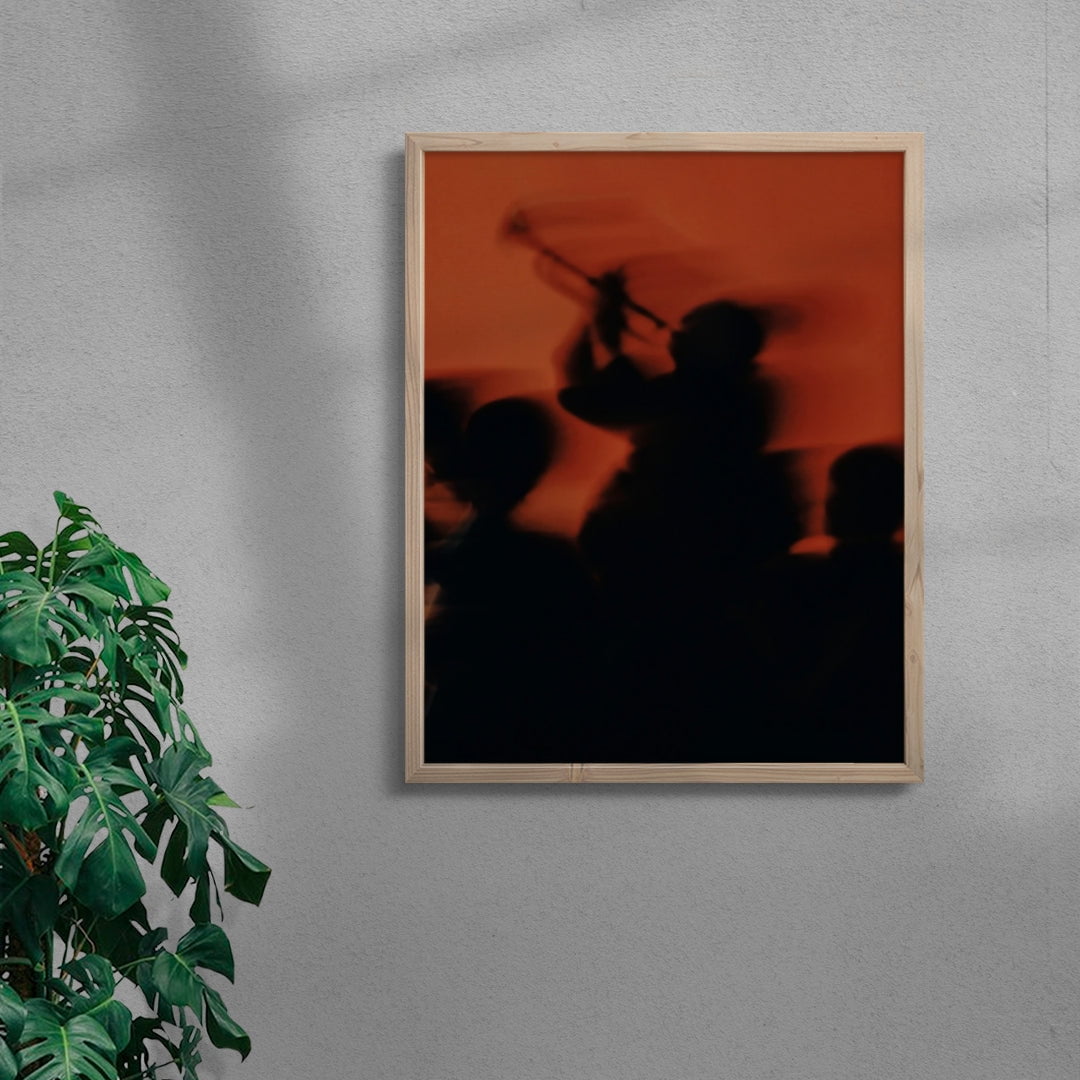 Red Jazz contemporary wall art print by Francesco Gioia - sold by DROOL