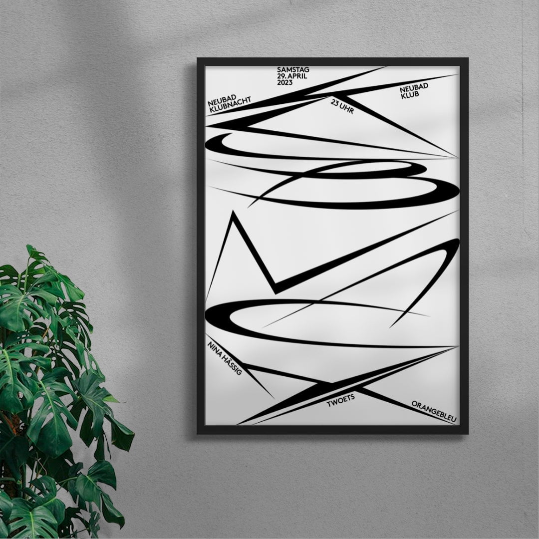 Klubnacht Neubad contemporary wall art print by Alessio Borando - sold by DROOL