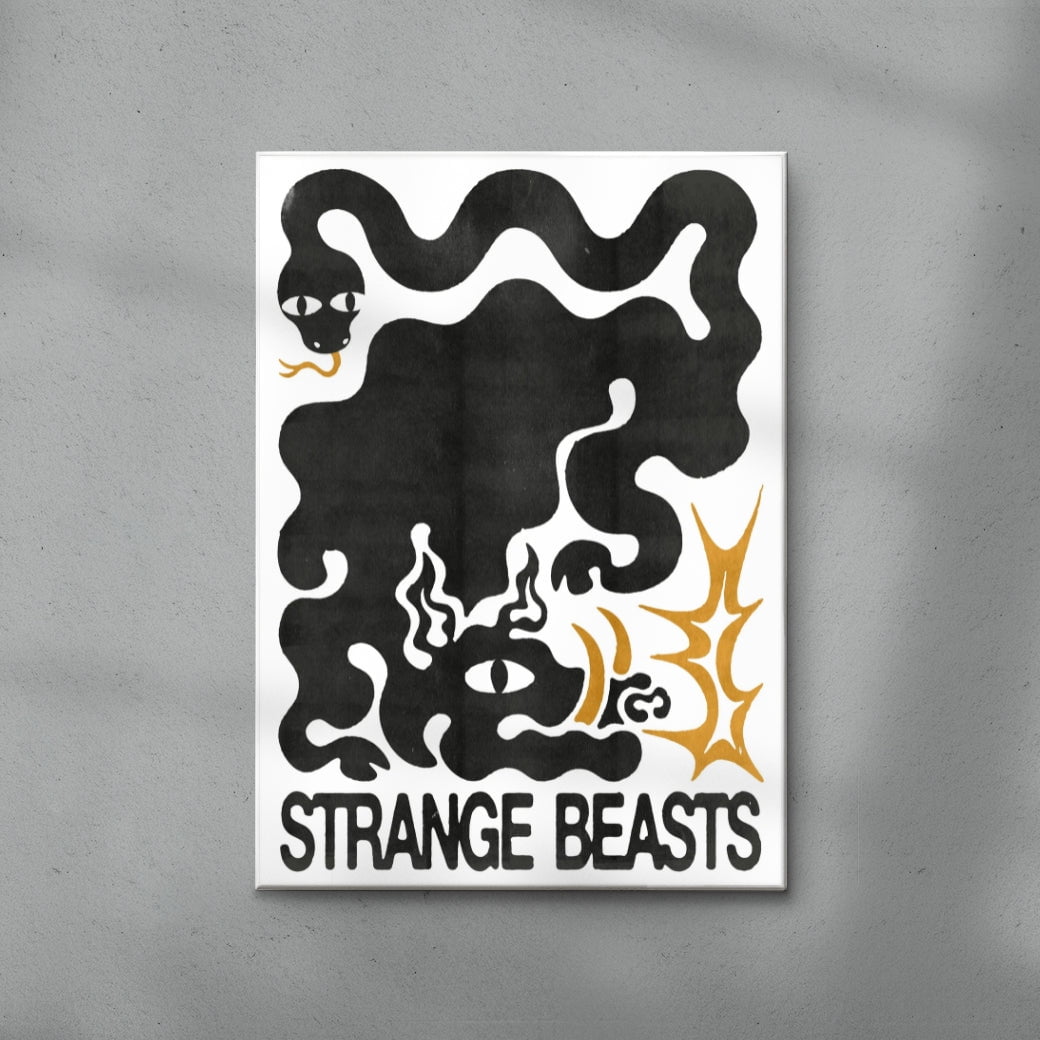 Strange Beasts contemporary wall art print by Alexander Khabbazi - sold by DROOL