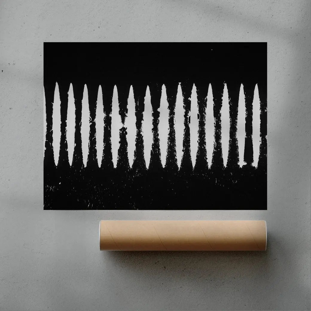 White On Black contemporary wall art print by Omar Belattar - sold by DROOL