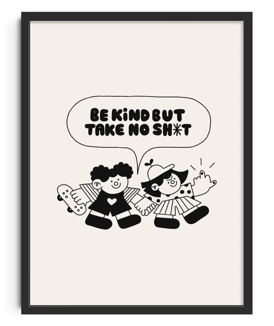 Be Kind contemporary wall art print by Bianca Beneduci Assad - sold by DROOL