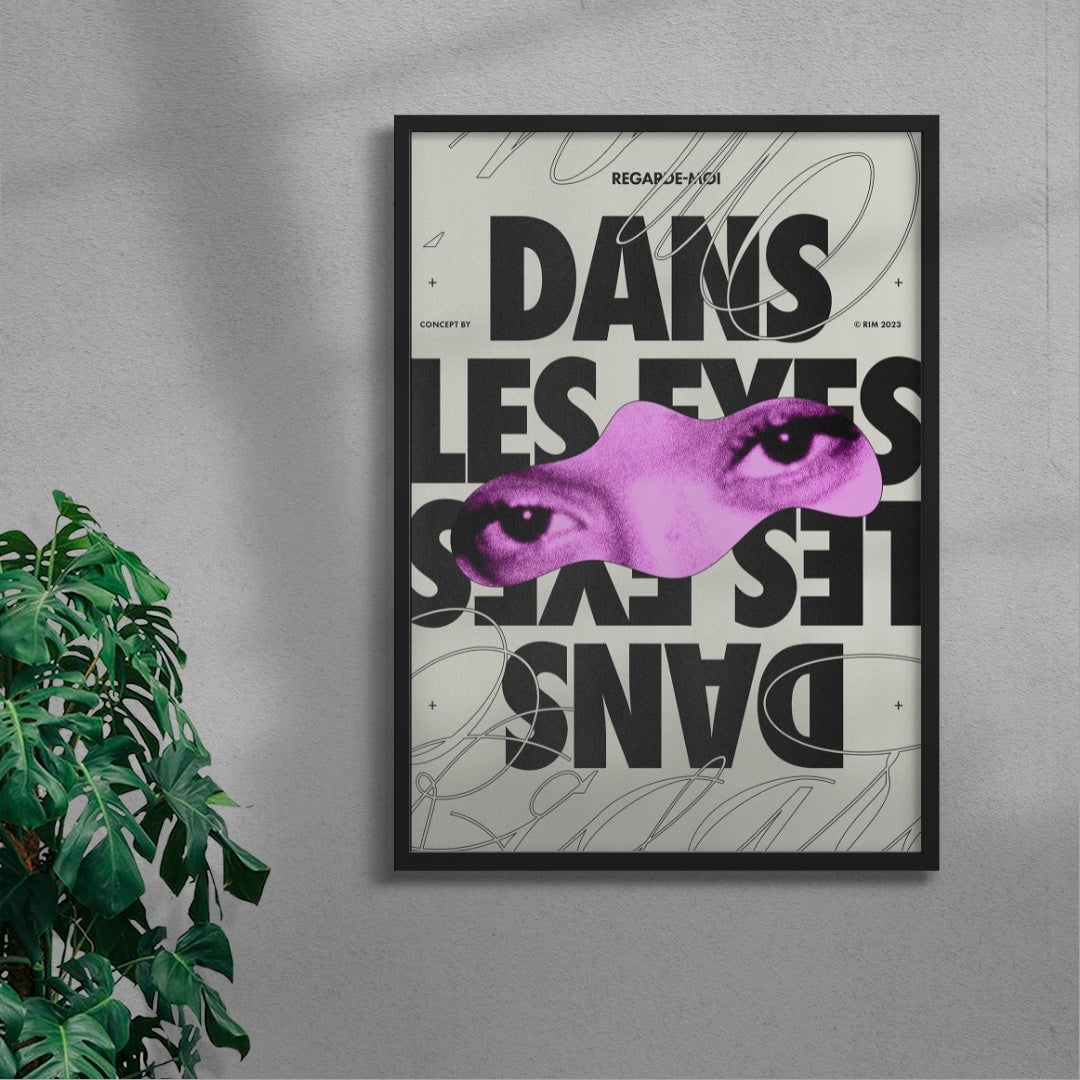 Dans les Eyes contemporary wall art print by RIM Atelier - sold by DROOL