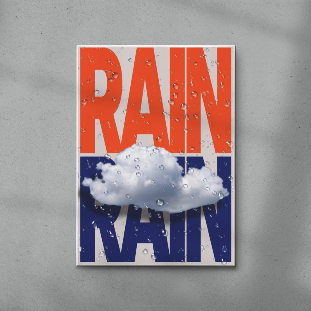 Rain contemporary wall art print by Sheyi Adebayo - sold by DROOL