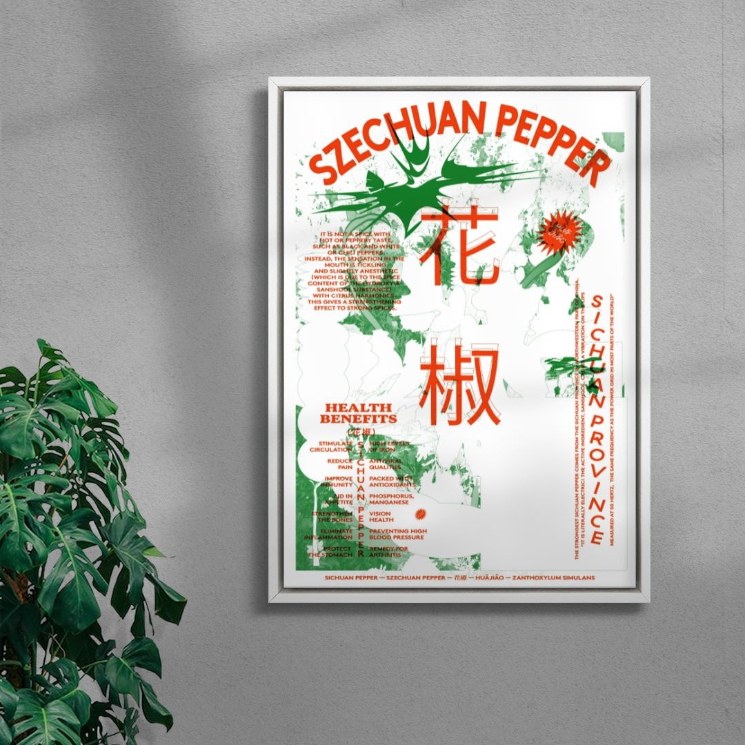 Szechuan Pepper contemporary wall art print by Studio Trikken - sold by DROOL
