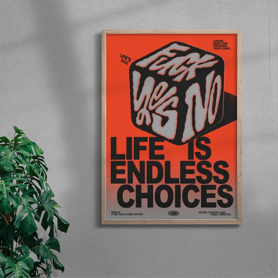 Life's Dice contemporary wall art print by Wonnu - sold by DROOL