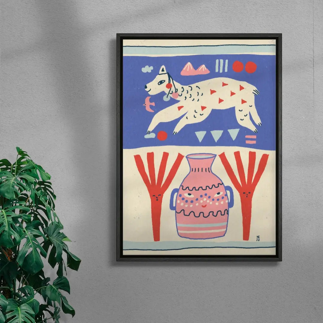 Playful Llama Folk Art