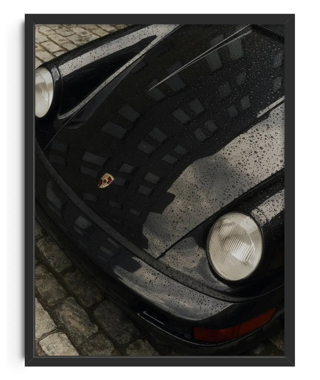Porsche on cobbles 1 contemporary wall art print by Jonathan Elyea - sold by DROOL