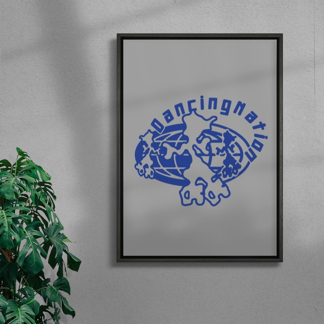 Dancing Nation contemporary canvas art print by Amelie Goeppel - sold by DROOL