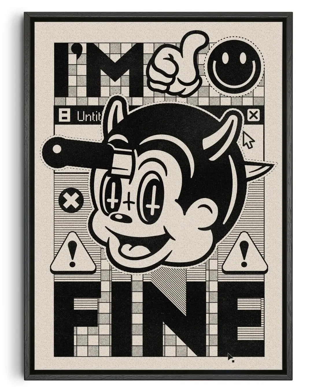 I'm Fine contemporary wall art print by Laserblazt - sold by DROOL