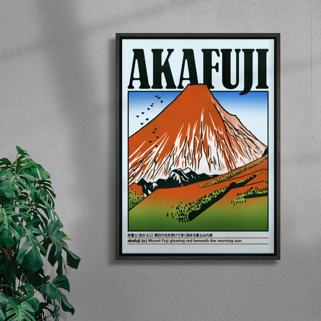 Akafuji contemporary wall art print by Othman Zougam - sold by DROOL