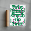 Twist_turn contemporary wall art print by Jorge Santos - sold by DROOL