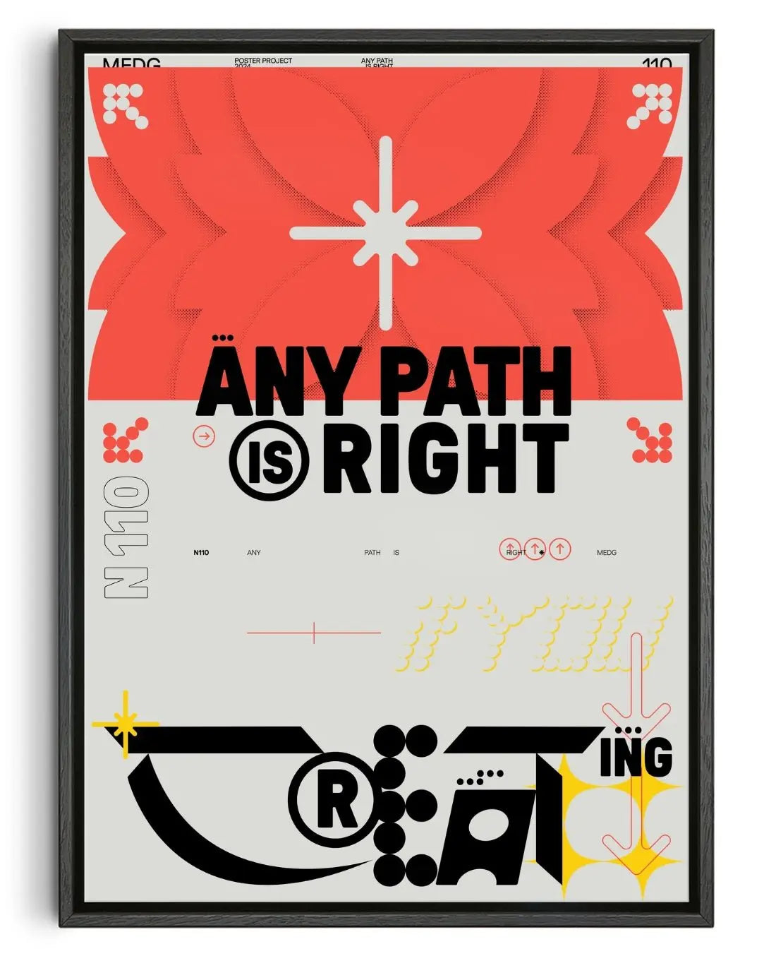 Any Path Is Right contemporary wall art print by MEDG - sold by DROOL