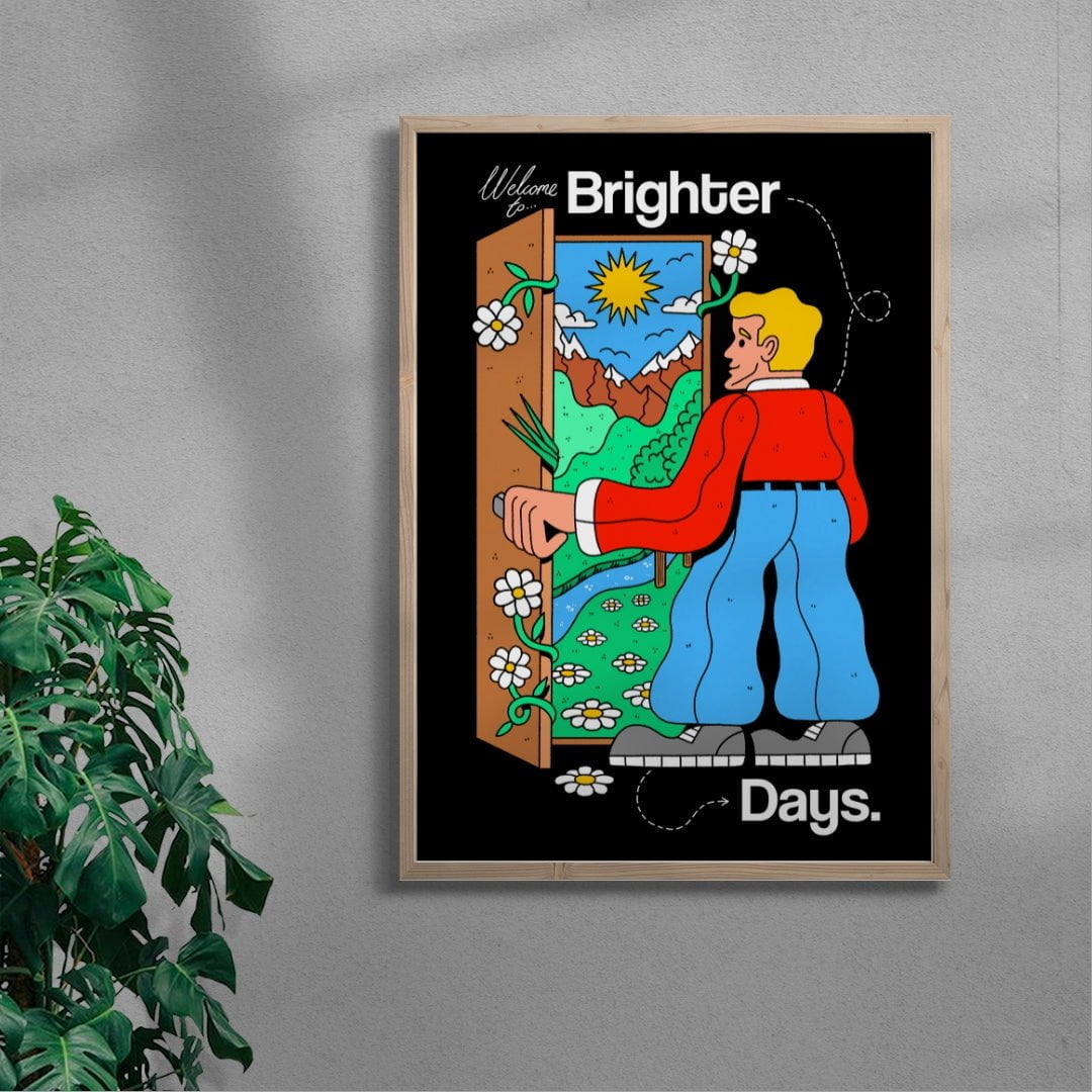 Brighter Days contemporary wall art print by Jamie Muck - sold by DROOL