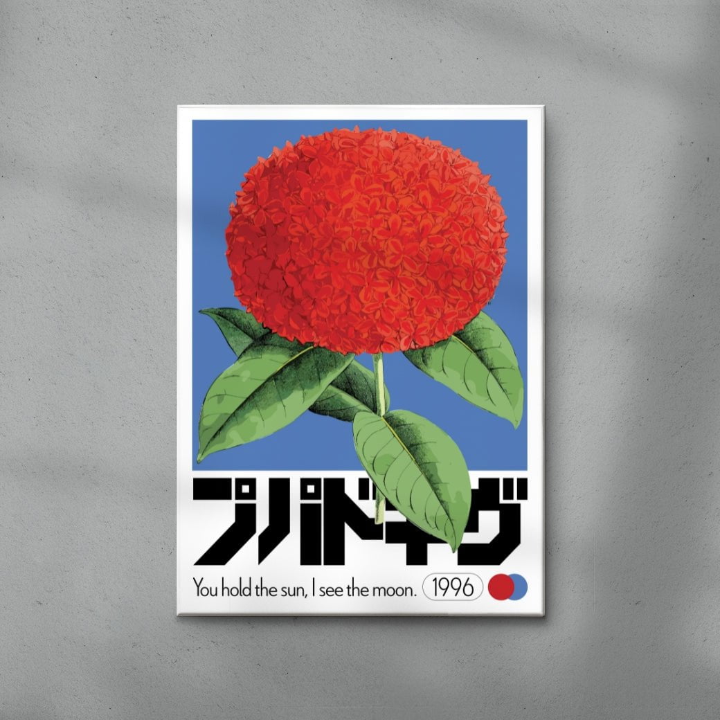 Ixora contemporary wall art print by George Kempster - sold by DROOL