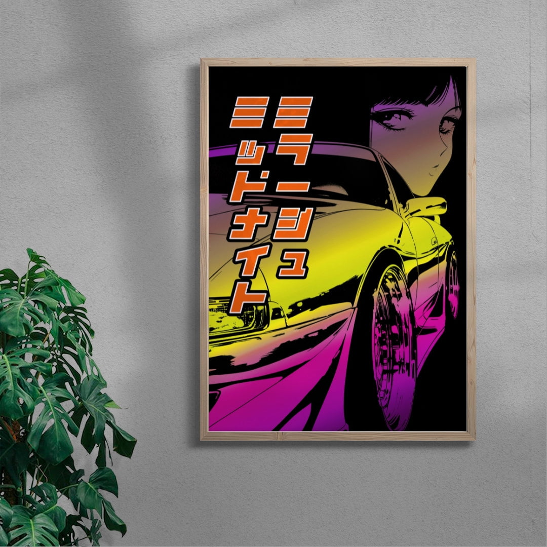 Midnight Mirage contemporary wall art print by dolorsilentium - sold by DROOL