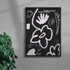 Night Garden contemporary wall art print by Laurie Campbell - sold by DROOL